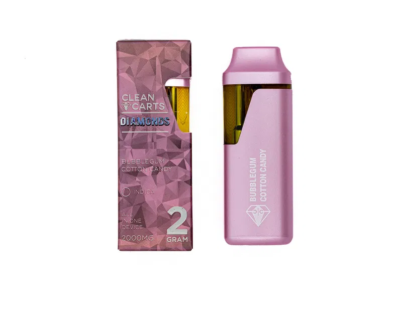 CLEAN_CARTS_LIQUID_DIAMOND_LIVE_RESIN_DISPOSABLE_VAPE_2000_MG_BUBBLE_GUM_ CLEAN CARTS 2g disposable